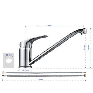Mitigeur de cuisine, Essential, DELINIA chrome