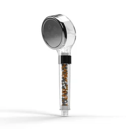 Pommeau de douche 1 jet, CHANGE YOUR LIFE Eco minéral 8 cm transparent
