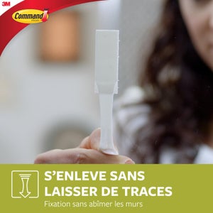 Languette de fixation adhésive pour tableau max 7.2kg, lot de 8 + 50% gratuites, COMMAND