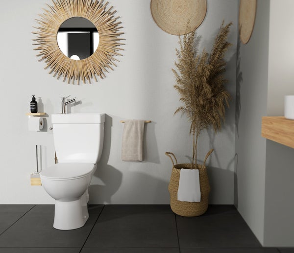 WC a poser sans bride sortie horizontale duo manille 3/6 litre godart