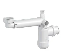 Siphon pour lavabo recyclé gain de place, Diam.1 1/2 (40mm) / 1 1/4 (32mm), EQ