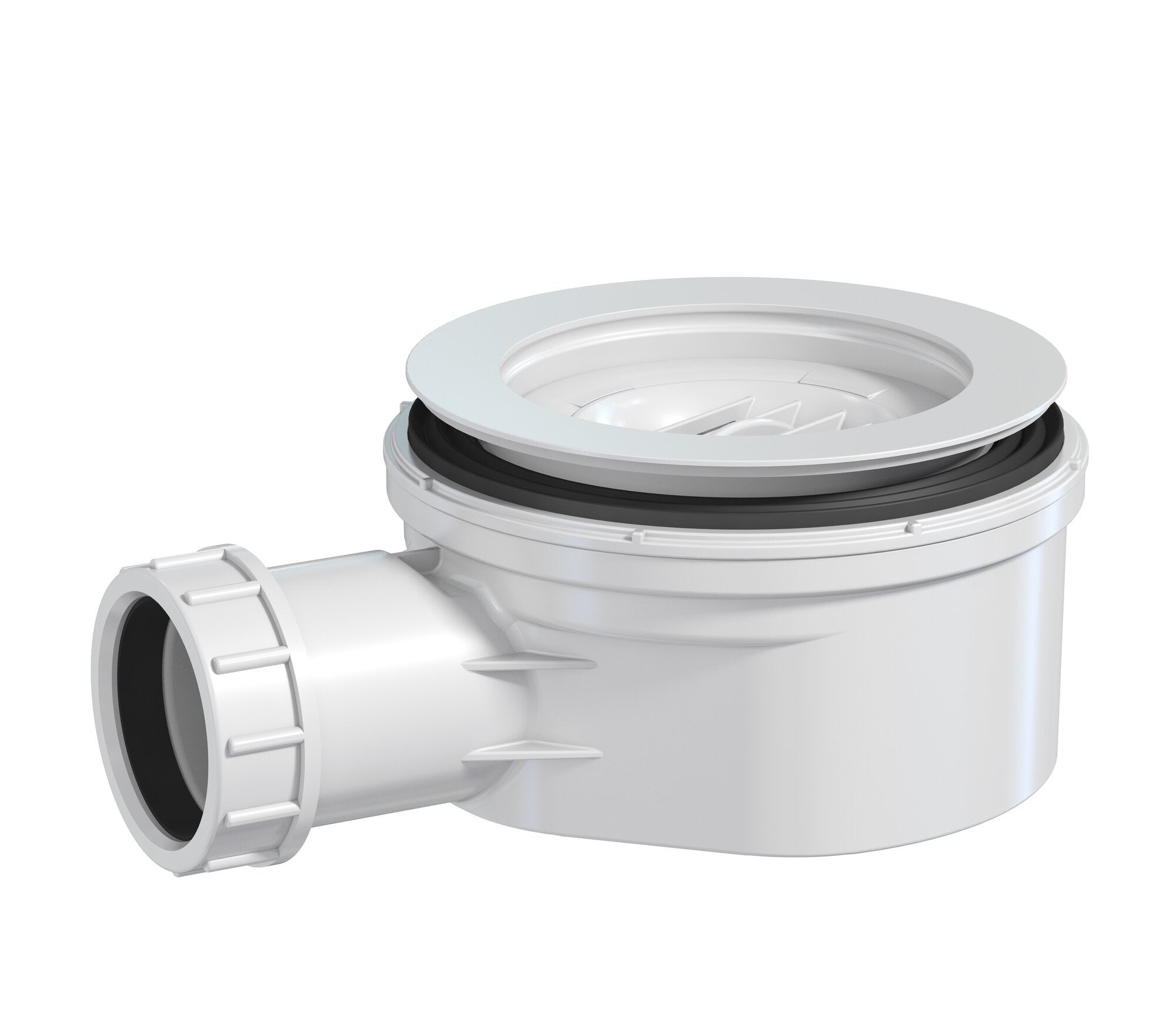 Bonde écoulement libre pour pour bac de douche recyclé, blanc, Diam.1 mm, EQUATI