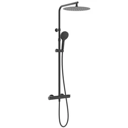 Colonne de douche Icone, thermostatique, noir, Sensea