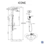 Colonne de douche sans robinetterie, SENSEA Icone, noir