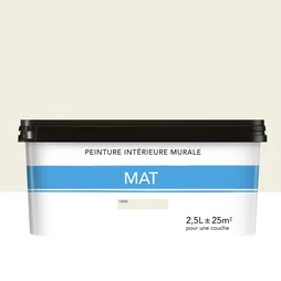 Peinture mur mat 2.5l creme