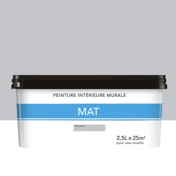 Peinture mur mat 2.5l gris souris