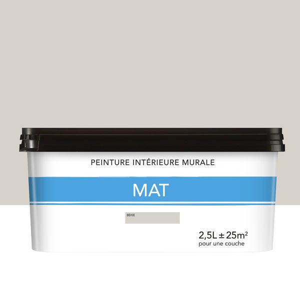 Peinture mur mat 2.5l beige