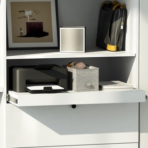 Etagère coulissante pour caisson SPACEO Evo'M blanc pour caisson L.80 x P.54 cm