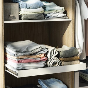 Etagère coulissante pour caisson SPACEO Evo'M blanc pour caisson L.80 x P.54 cm