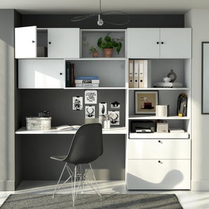 Etagère coulissante pour caisson SPACEO Evo'M blanc pour caisson L.80 x P.54 cm