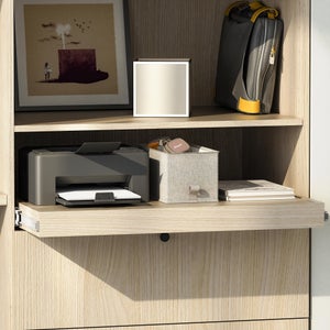 Etagère coulissante SPACEO Evo'M effet chêne pour caisson L.80 x P.54 cm