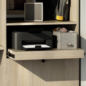 Etagère coulissante SPACEO Evo'M effet chêne pour caisson L.60 x P.54 cm