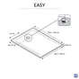 Receveur Easy  resine 90x120 cm blanc SENSEA