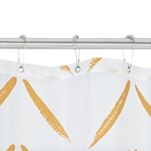 Rideau de douche 180 x 200 cm jaune ocre Arrows SENSEA