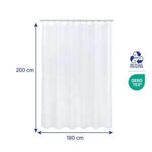 Rideau de douche 180 x 200 cm blanc Easy SENSEA