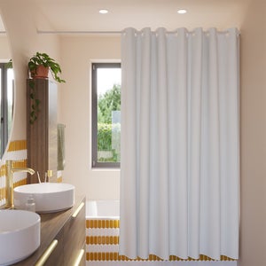 Rideau de douche 180 x 200 cm blanc Neo SENSEA