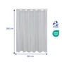 Rideau de douche 180 x 200 cm gris Easy SENSEA