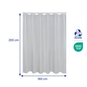 Rideau de douche 180 x 200 cm gris Easy SENSEA