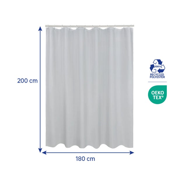 Rideau de douche 180 x 200 cm gris Easy SENSEA