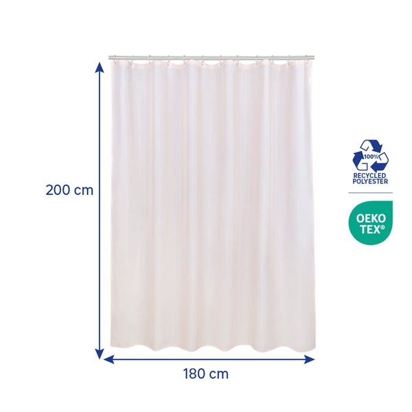 Rideau de douche 180 x 200 cm rose Easy SENSEA