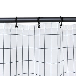 Rideau de douche 180 x 200 cm noir Tiles 2 SENSEA