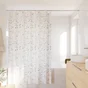 Rideau de douche 180 x 200 cm blanc / bleu Terrazzo SENSEA