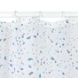 Rideau de douche 180 x 200 cm blanc / bleu Terrazzo SENSEA