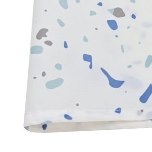 Rideau de douche 180 x 200 cm blanc / bleu Terrazzo SENSEA