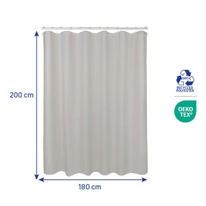 Rideau de douche 180 x 200 cm beige Remix SENSEA