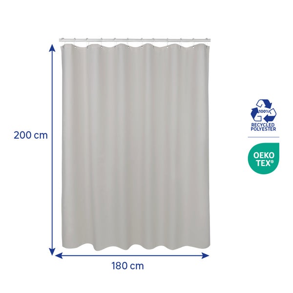 Rideau de douche 180 x 200 cm beige Remix SENSEA