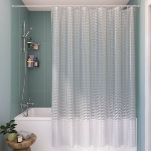 Rideau de douche 180 x 200 cm transparent Essential SENSEA