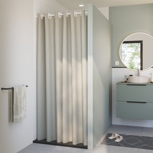 Rideau de douche 120 x 200 cm beige Neo SENSEA