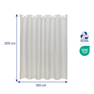 Rideau de douche 180 x 200 cm beige Neo SENSEA