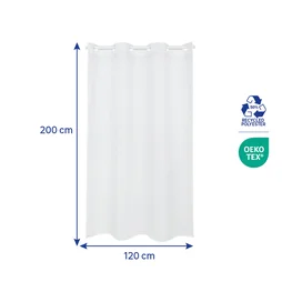 Rideau de douche 120 x 200 cm blanc Neo SENSEA