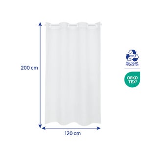 Rideau de douche 120 x 200 cm blanc Neo SENSEA