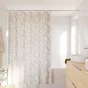 Rideau de douche 180 x 200 cm blanc / beige Leaves SENSEA