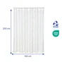 Rideau de douche 180 x 200 cm blanc / beige Leaves SENSEA