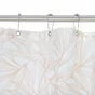 Rideau de douche 180 x 200 cm blanc / beige Leaves SENSEA