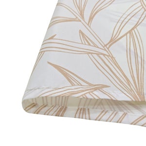 Rideau de douche 180 x 200 cm blanc / beige Leaves SENSEA