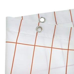 Rideau de douche 180 x 200 cm blanc / orange Tiles 1 SENSEA