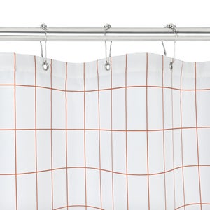Rideau de douche 180 x 200 cm blanc / orange Tiles 1 SENSEA