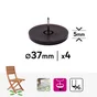 Patin plastique a clouer diamètre 37 mm 4 pièces