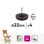 Patin plastique a clouer diamètre 22 mm 4 pièces