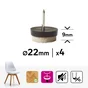 Patin feutre a clouer diamètre 22 mm 4 pièces