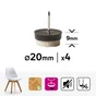 Patin feutre a clouer diamètre 19 mm 4 pièces