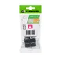 Embout rentrant plastique noir diamètre 17 mm 8 pièces