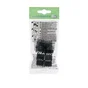 Embout rentrant plastique noir diamètre 17 mm 8 pièces
