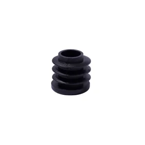 Embout rentrant plastique noir diamètre 17 mm 8 pièces