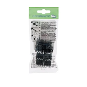 Embout rentrant plastique noir diamètre 17 mm 8 pièces