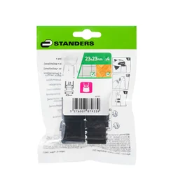 Embout rentrant plastique noir 23 x 23 mm 4 pièces